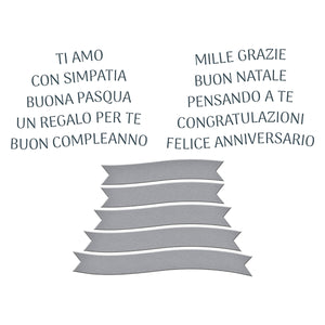 Italian Sentiments Press + Foil Plate & Die Set