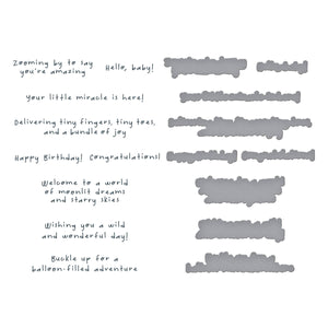 Little Smiles Sentiments Press + Foil Plate & Die Set