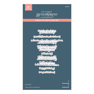 Little Smiles Sentiments Press + Foil Plate & Die Set