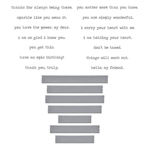 Holding Your Heart Sentiments Press + Foil Plate & Die Set by Dina Wakley