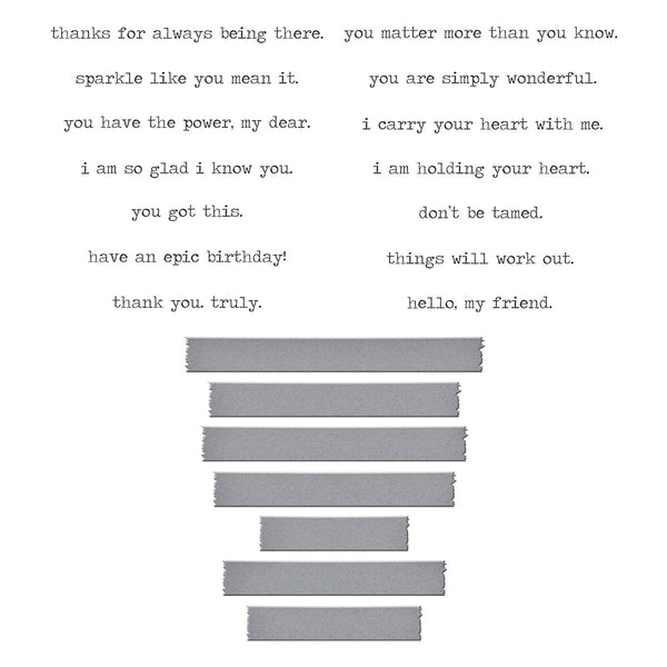 Holding Your Heart Sentiments Press + Foil Plate & Die Set by Dina Wakley