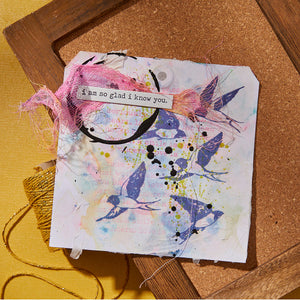 Collaged Birds Press + Foil Plate & Die Set by Dina Wakley