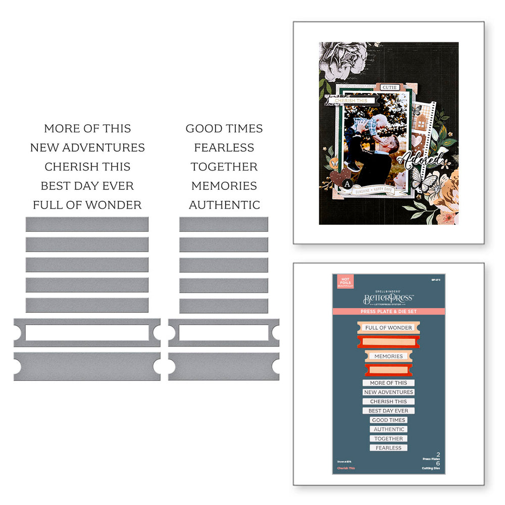 Cherish This Press + Foil Plate & Die Set