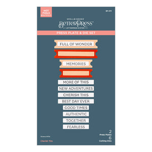 Cherish This Press + Foil Plate & Die Set