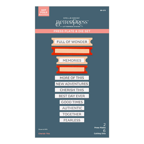 Cherish This Press + Foil Plate & Die Set