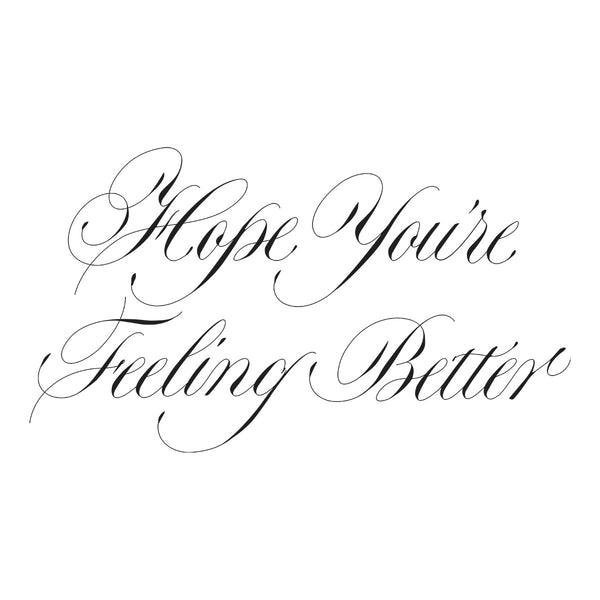 Copperplate Hope You're Feeling Better Press + Foil Plate by Paul Antonio