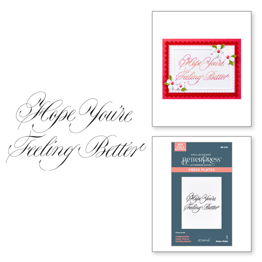 Copperplate Hope You're Feeling Better Press + Foil Plate by Paul Antonio