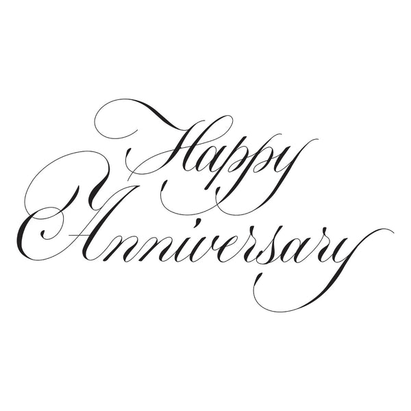 Copperplate Happy Anniversary Press + Foil Plate by Paul Antonio