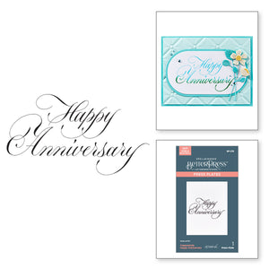 Copperplate Happy Anniversary Press + Foil Plate by Paul Antonio