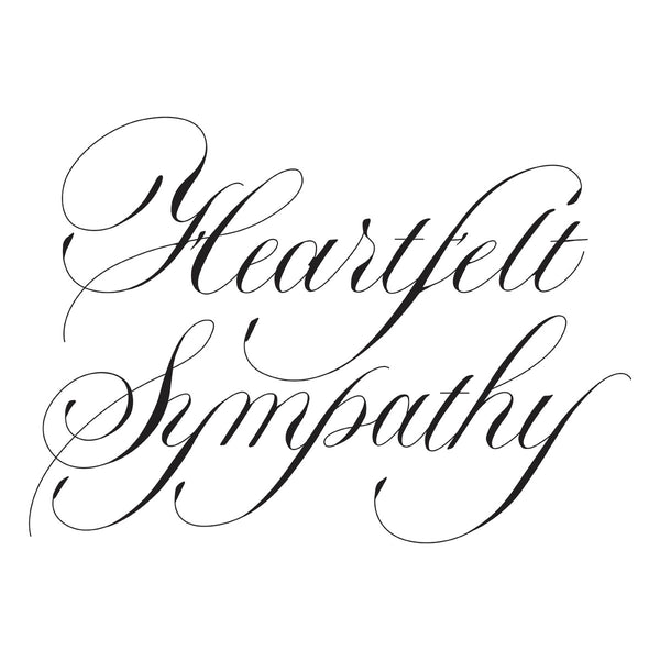 Copperplate Heartfelt Sympathy Press + Foil Plate by Paul Antonio