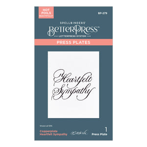 Copperplate Heartfelt Sympathy Press + Foil Plate by Paul Antonio