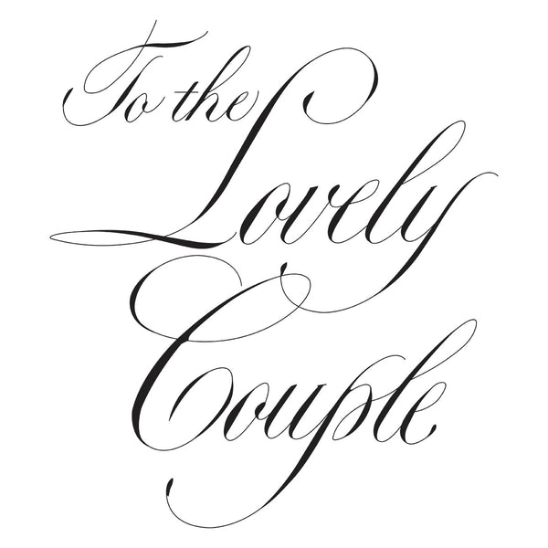 Copperplate To the Lovely Couple Press + Foil Plate by Paul Antonio