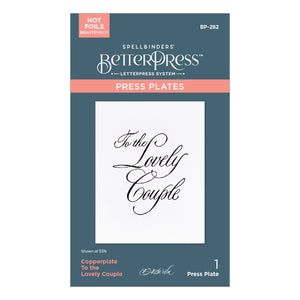 Copperplate To the Lovely Couple Press + Foil Plate by Paul Antonio