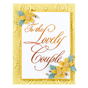 Copperplate To the Lovely Couple Press + Foil Plate by Paul Antonio