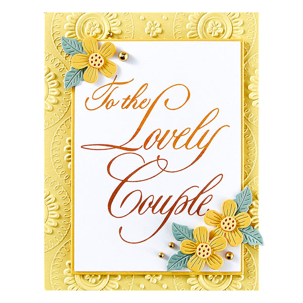 Copperplate To the Lovely Couple Press + Foil Plate by Paul Antonio
