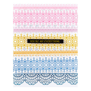 Pressed Lace Borders Press Plate & Die Set from the Vivid Expressions Collection