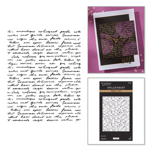 Script Text Press + Foil Plate by Lisa Horton