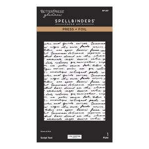 Script Text Press + Foil Plate by Lisa Horton