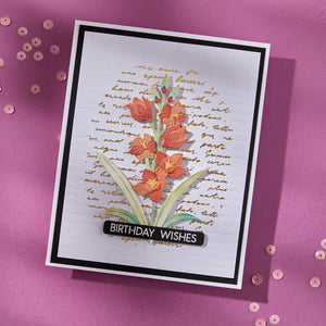 Script Text Press + Foil Plate by Lisa Horton