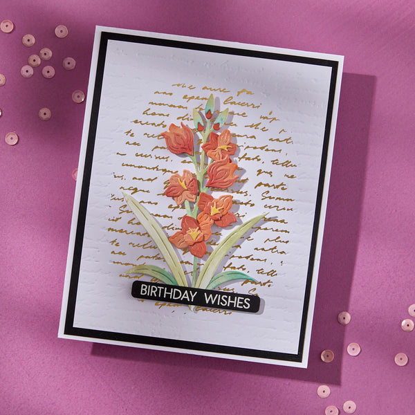 Script Text Press + Foil Plate by Lisa Horton