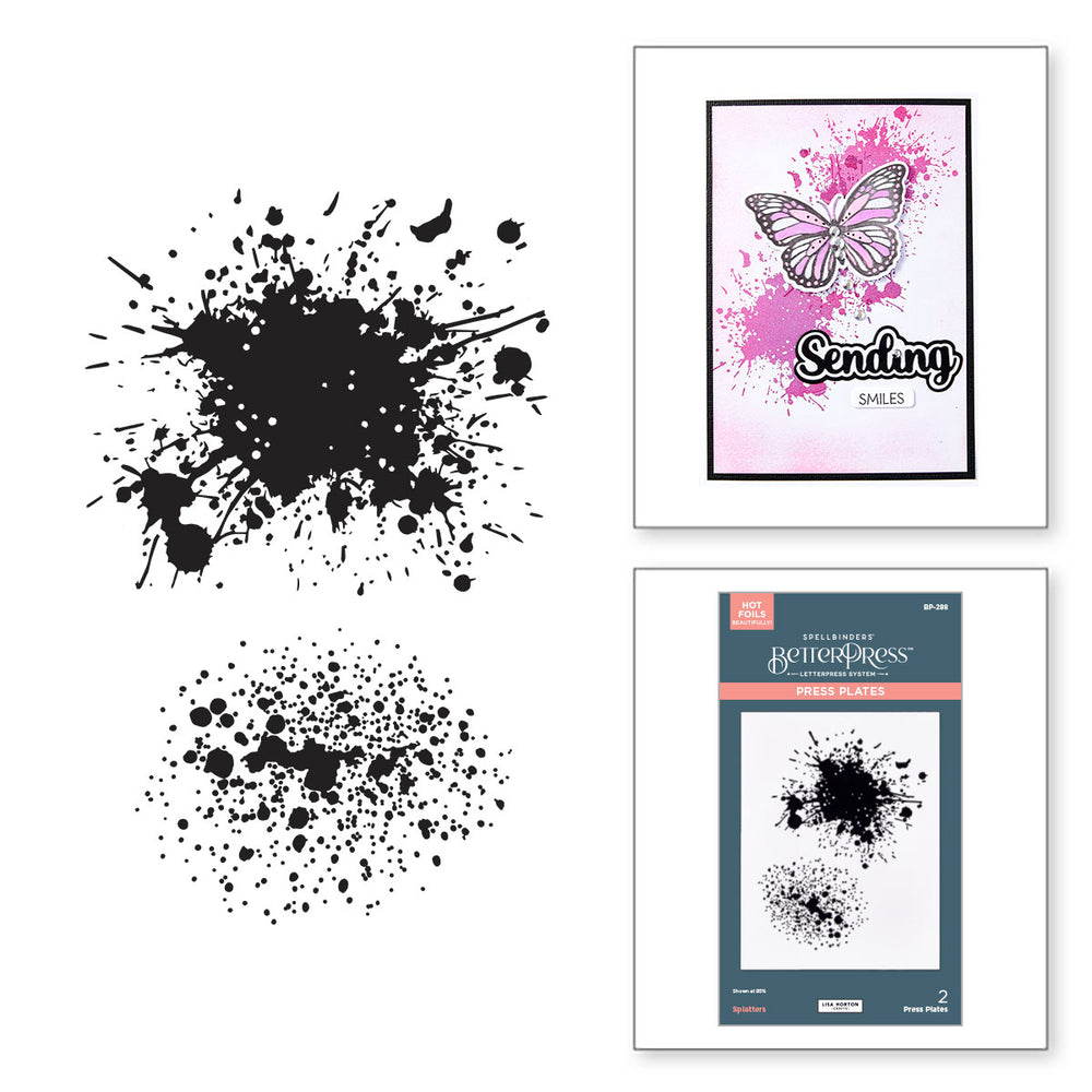 Splatters Press + Foil Plate by Lisa Horton