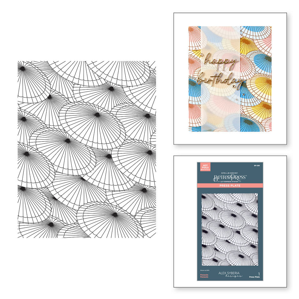 Parasols Press + Foil Plate by Alex Syberia Designs