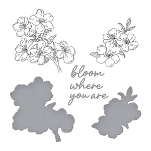 Cherry Blossoms Press + Foil Plate & Die Set by Alex Syberia Designs