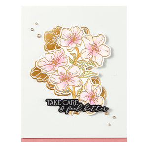 Cherry Blossoms Press + Foil Plate & Die Set by Alex Syberia Designs