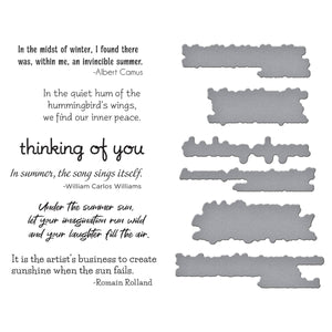 Summer Solstice Garden Sentiments Press + Foil Plate & Die Set by Susan Tierney-Cockburn