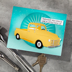 Cruisin' By Sentiments Clear Stamp & Die Set by Mindy Eggen