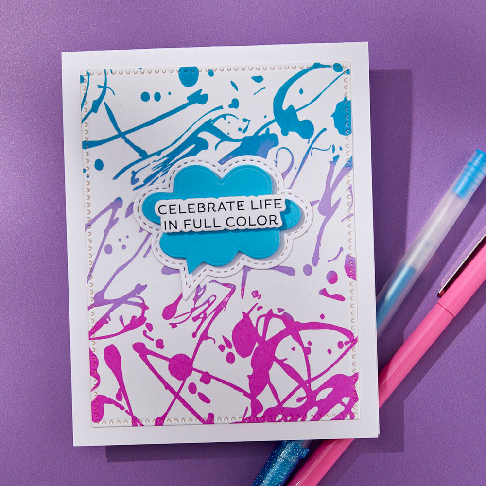 Memo Splatter Press + Foil Plate