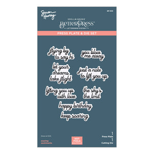 Soaring Sentiments Press + Foil Plate & Die Set by Simon Hurley