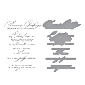 Christmas Cheer Sentiments Press + Foil Plate & Die Set by Yana Smakula