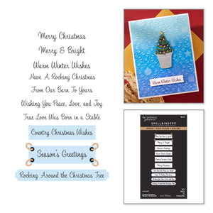 Country Christmas Banner & Sentiments Press + Foil Plate & Die Set by Annie Williams