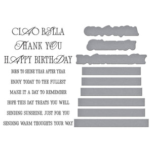 La Dolce Vita Sentiments Press + Foil Plate & Die Set