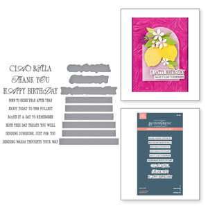 La Dolce Vita Sentiments Press + Foil Plate & Die Set
