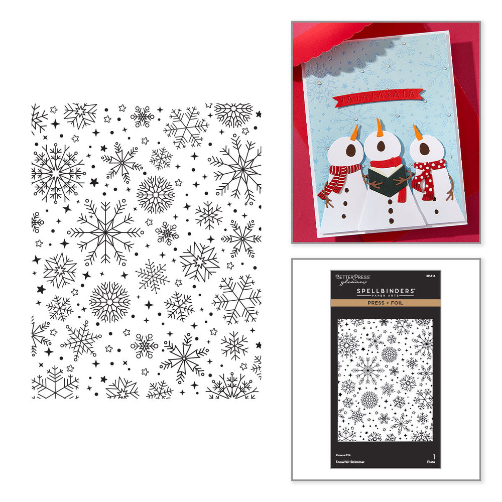 Snowfall Shimmer Press + Foil Plate
