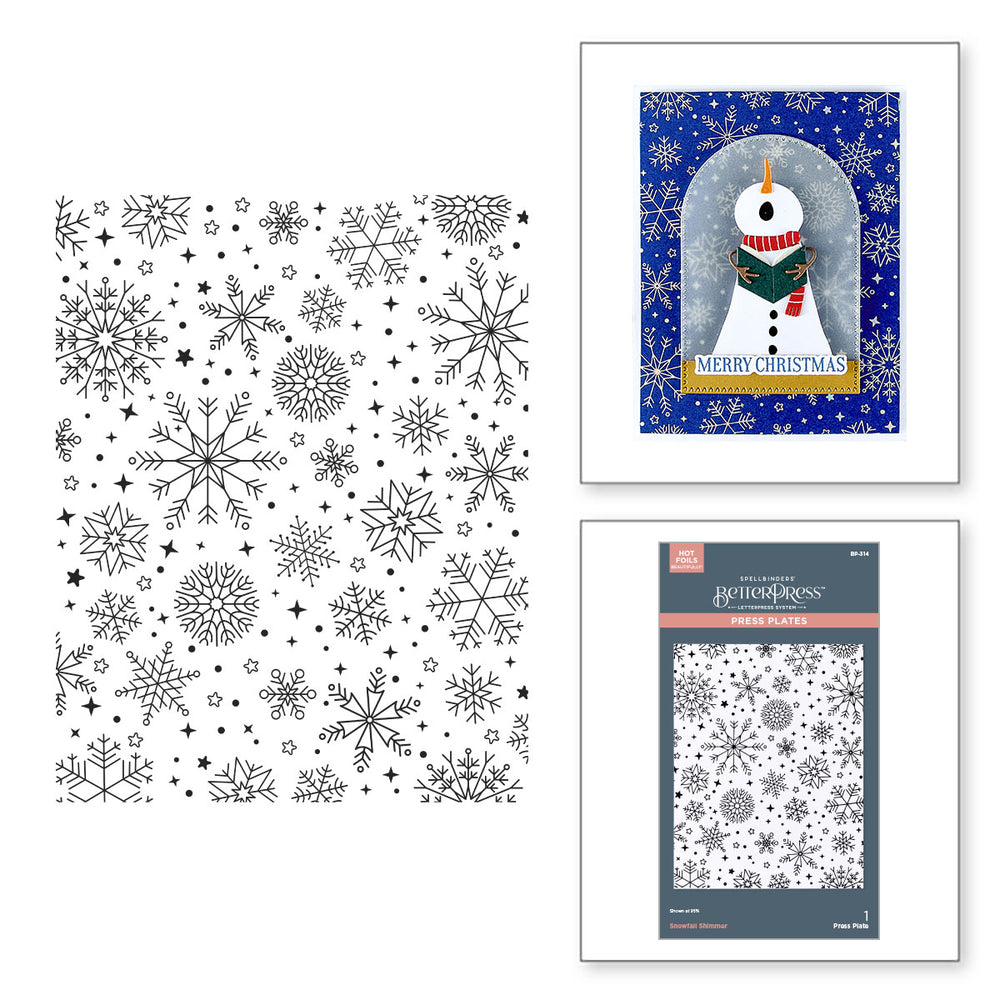 Snowfall Shimmer Press + Foil Plate