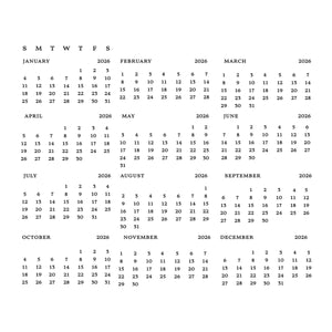 DIY 2026 Calendar Press + Foil Plates