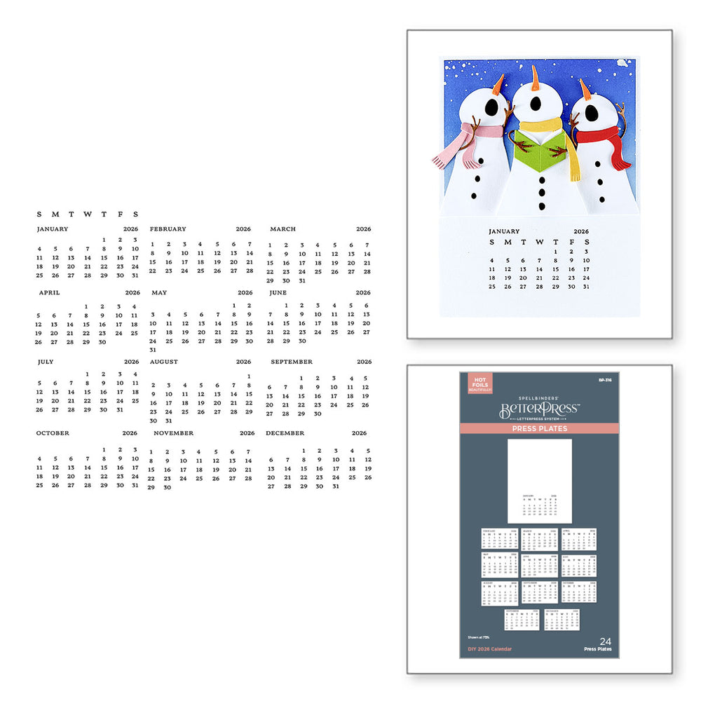 DIY 2026 Calendar Press + Foil Plates