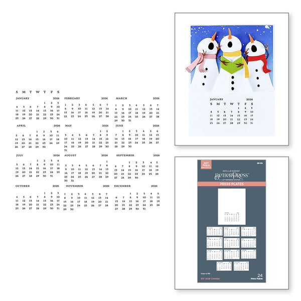 DIY 2026 Calendar Press + Foil Plates