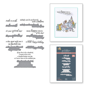 A Very Happy Birthday Sentiments Press + Foil Plate & Die Set