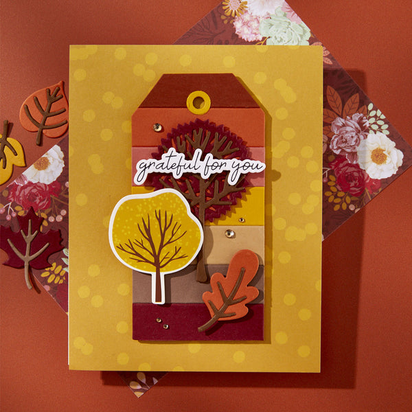 Autumn Sentiments Press + Foil Plate & Die Set by Kelly Bangs