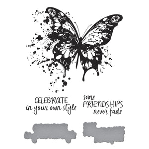 Butterfly Splatter Press + Foil Plate & Die Set
