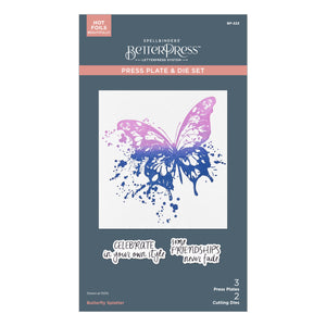 Butterfly Splatter Press + Foil Plate & Die Set