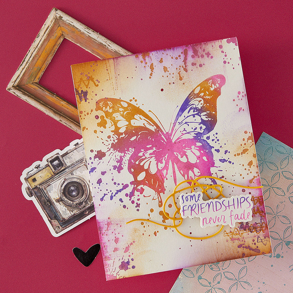 Butterfly Splatter Press + Foil Plate & Die Set