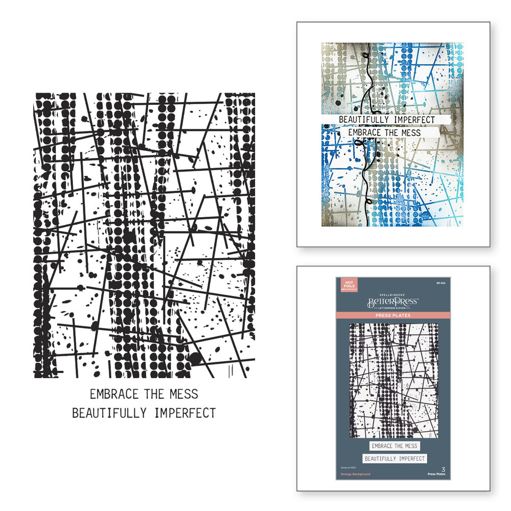 Grungy Background Press + Foil Plates