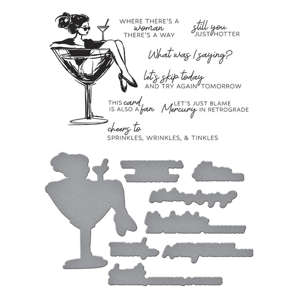 Martini Mood Press + Foil Plate & Die Set