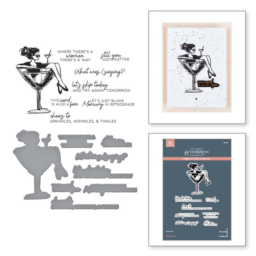 Martini Mood Press + Foil Plate & Die Set