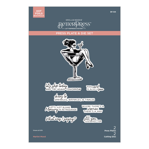 Martini Mood Press + Foil Plate & Die Set
